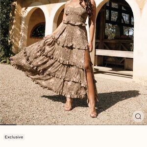 Petal & Pup Olive  Lillee Tiered Max Dress